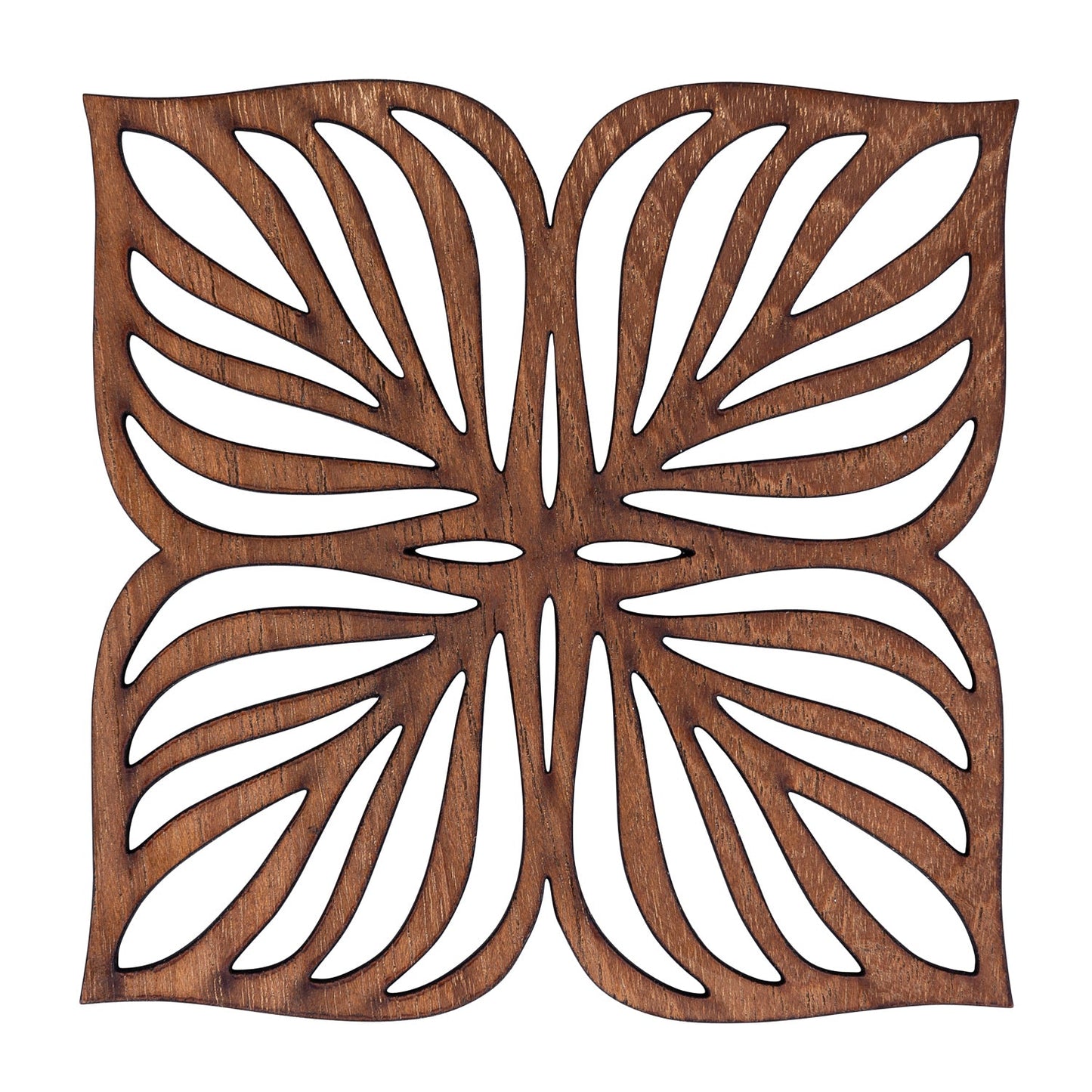 Botanical Teak Wood Coasters
