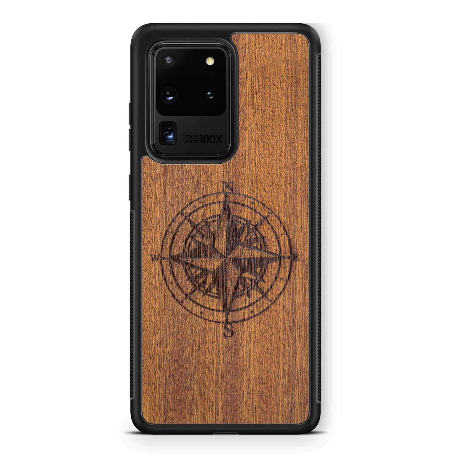 Mahogany Wood Compass Phone Case