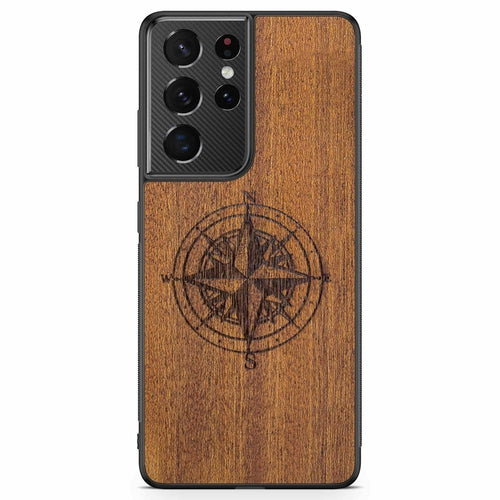 Mahogany Wood Compass Phone Case