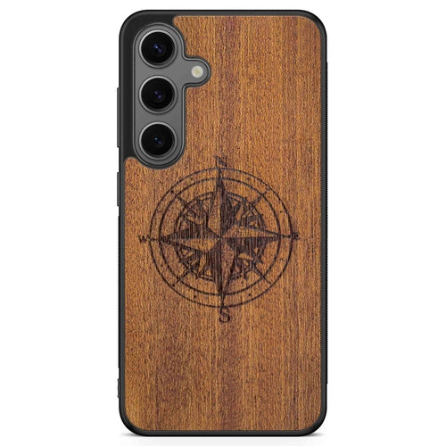 Mahogany Wood Compass Phone Case
