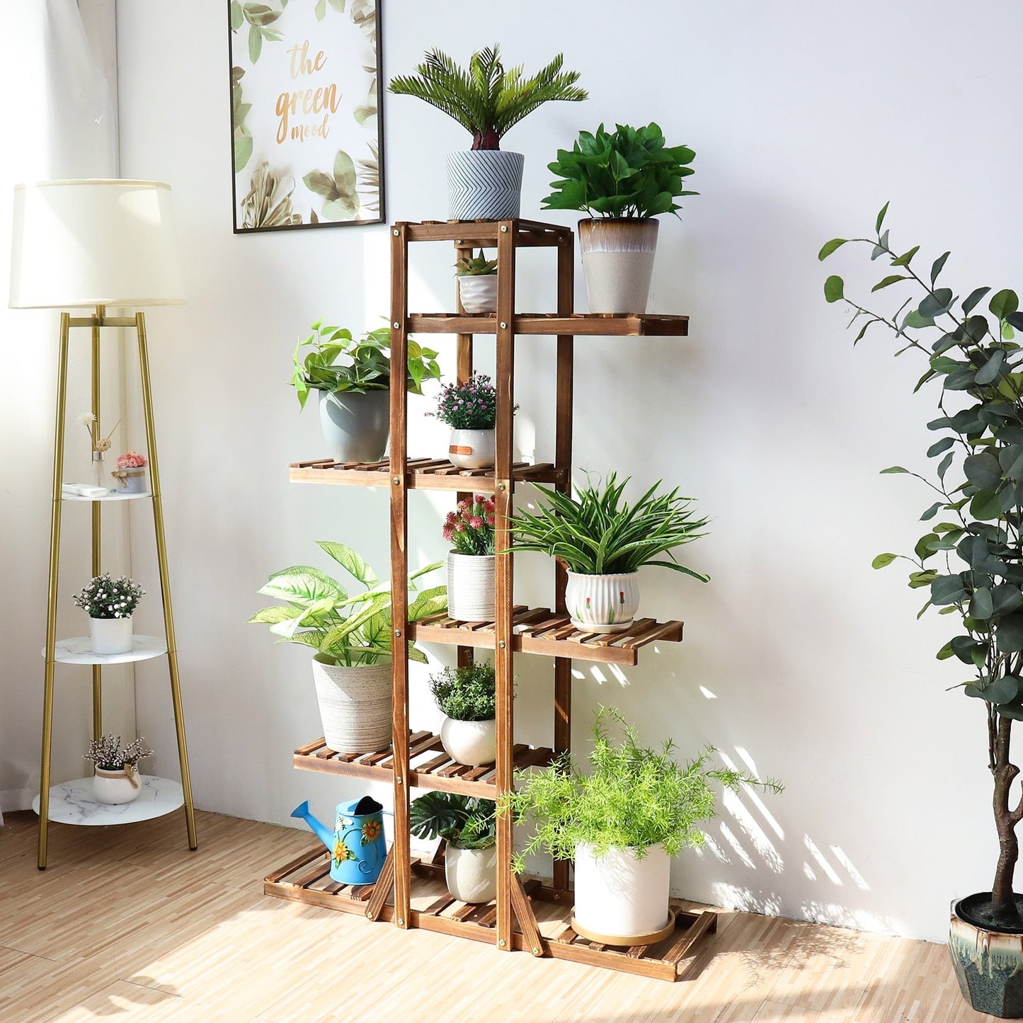 Six Tier Wooden Plant Home Decor Stand