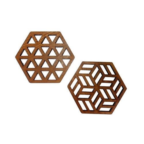 Upcycled Teak Wood Coasters