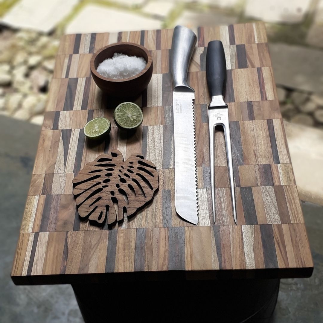 Teak Wood End Grain Cutting Board