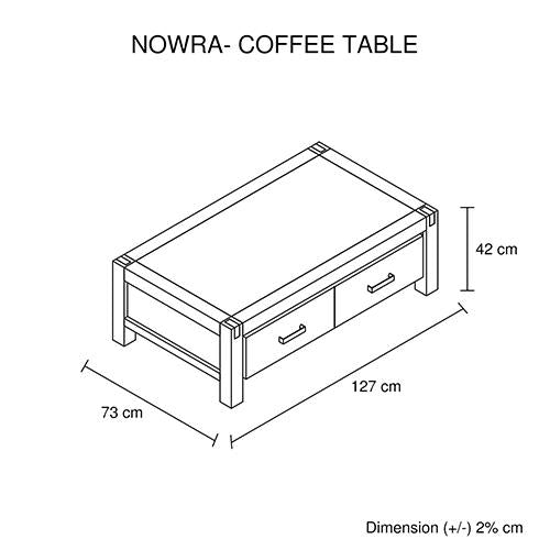 Solid Acacia Wood Coffee Table