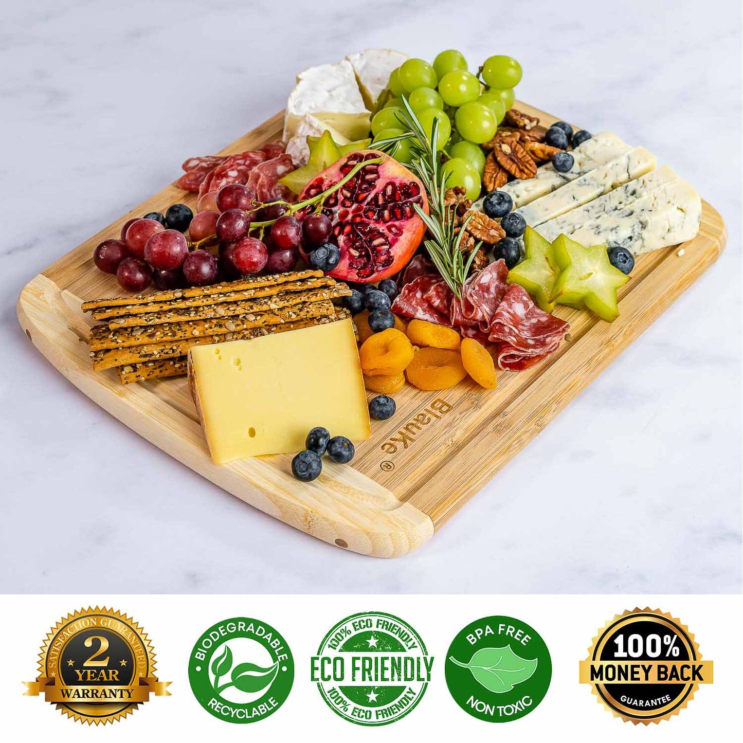Large Bamboo Wood Cutting Board