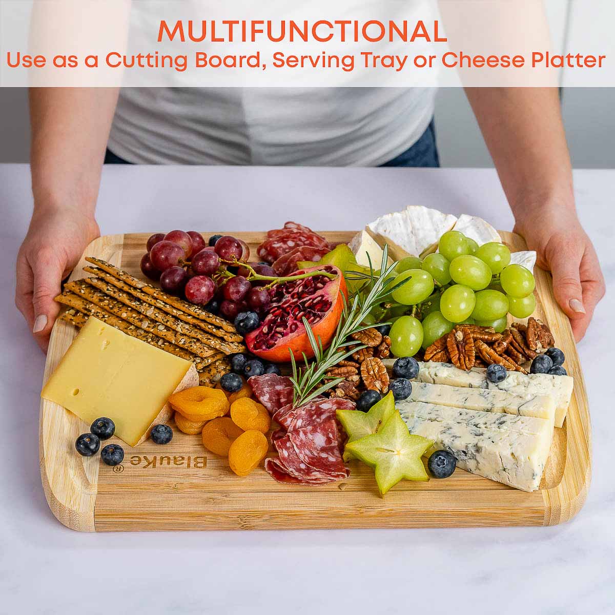 Large Bamboo Wood Cutting Board