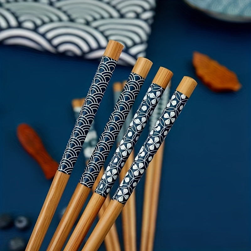 Premium Reusable Multicolor Nonslip Bamboo Chopsticks