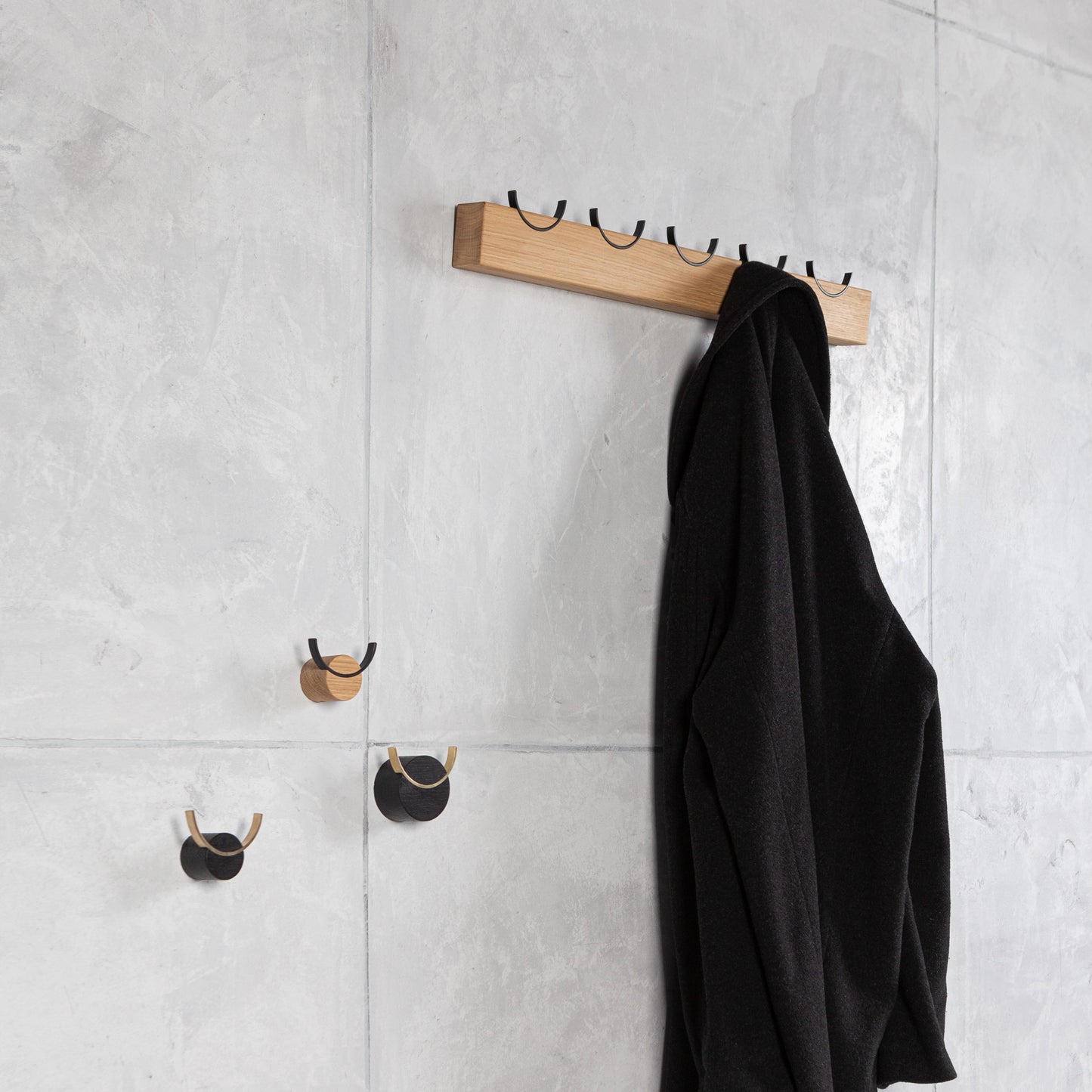 Oak Wood Coat Rack