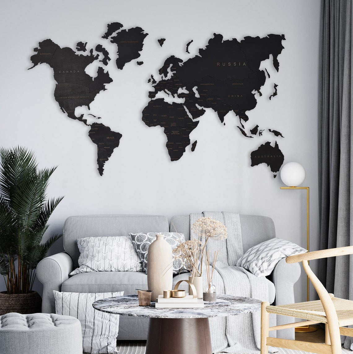 Grain & Globe Wooden Wall Art