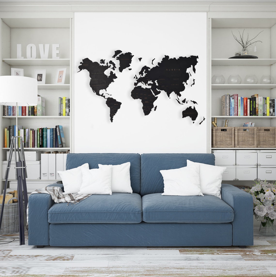 Grain & Globe Wooden Wall Art