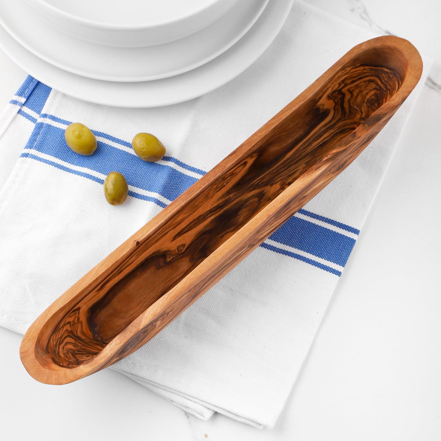 Handmade Olive Wood Cracker Tray