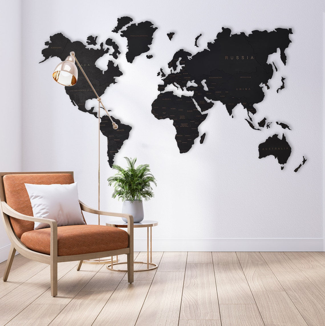 Grain & Globe Wooden Wall Art