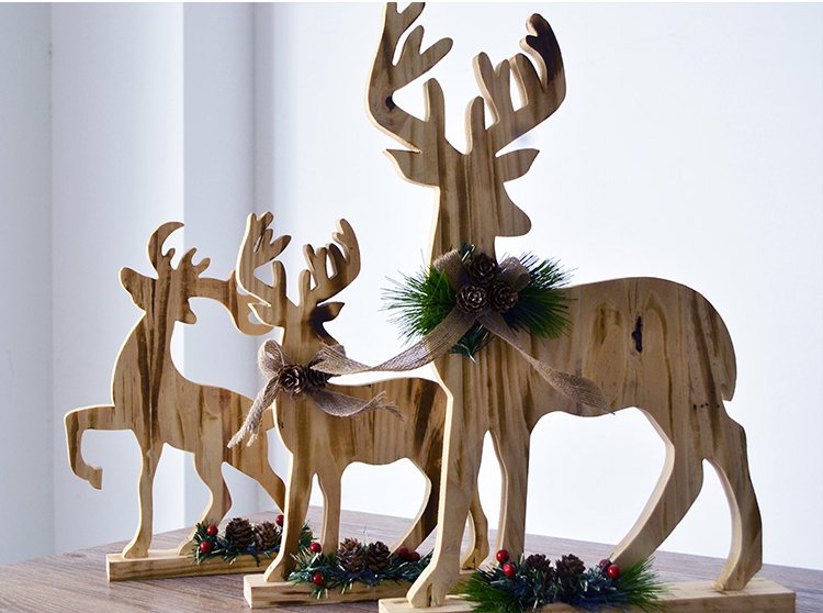 Wooden Deer Decoration