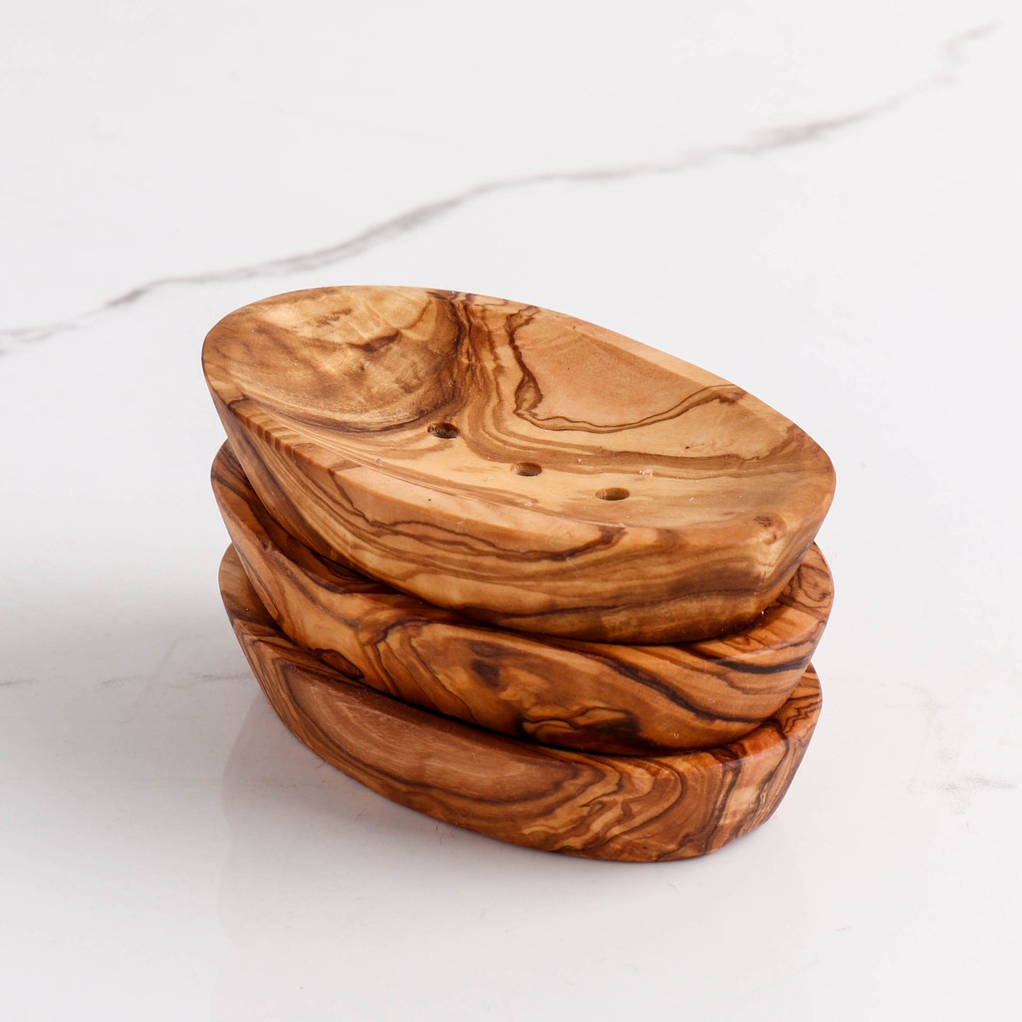 Handmade Olive Wood Oval Soap Dish