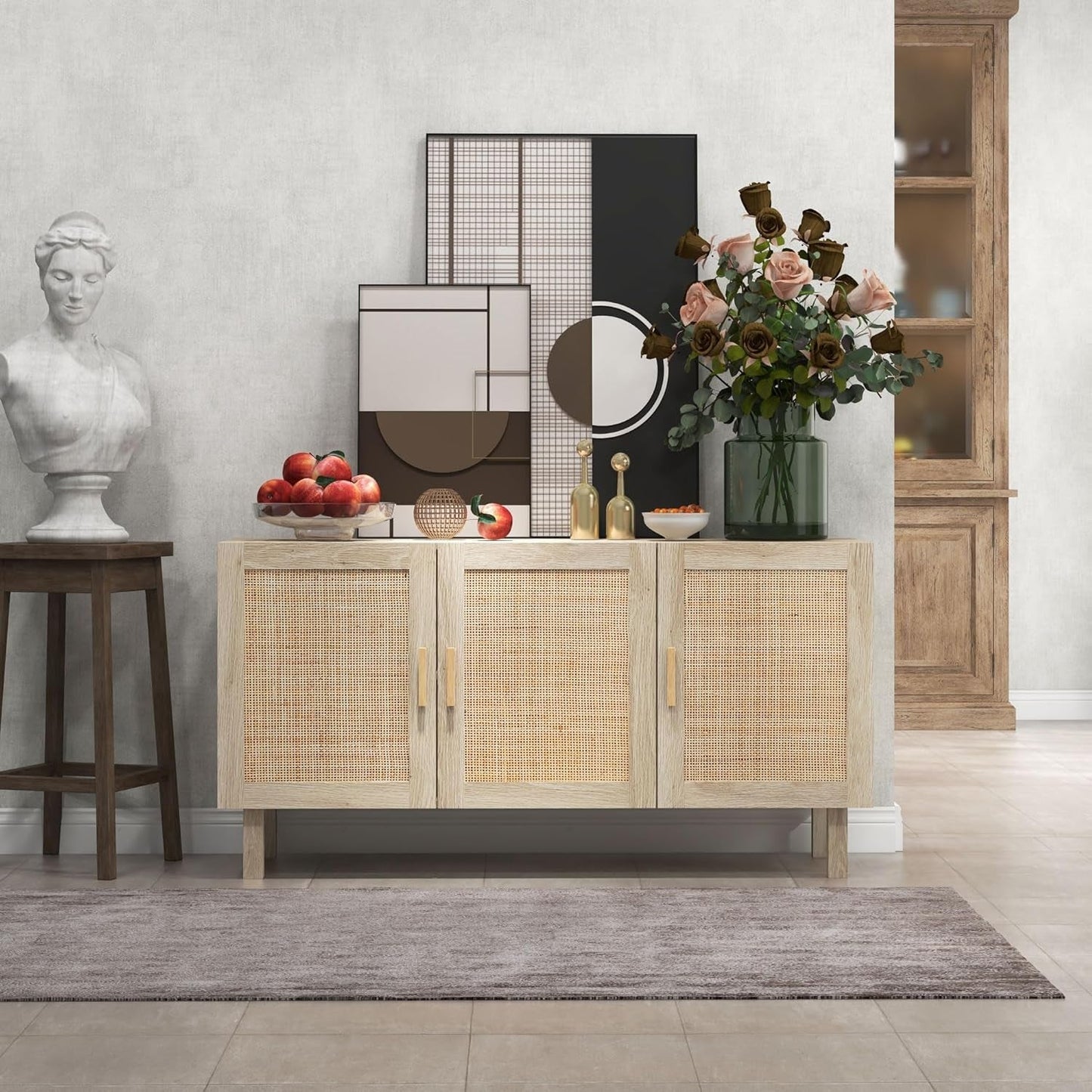 Wooden Coffee Bar Cabinet
