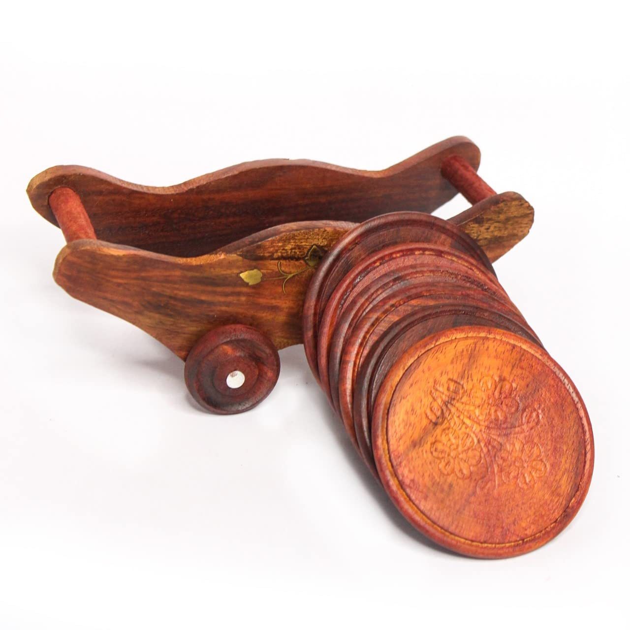 Wooden Coaster Set With Holder/Stand