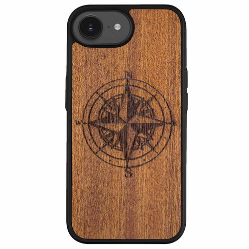 Mahogany Wood Compass Phone Case