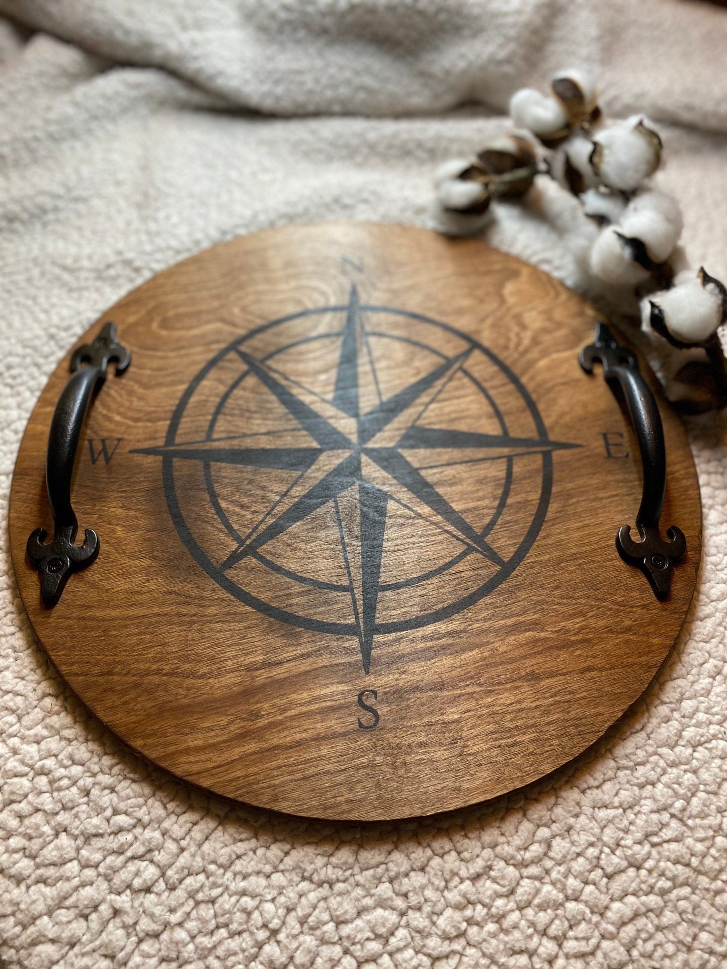 Cherry & Chestnut Wooden Serving Tray