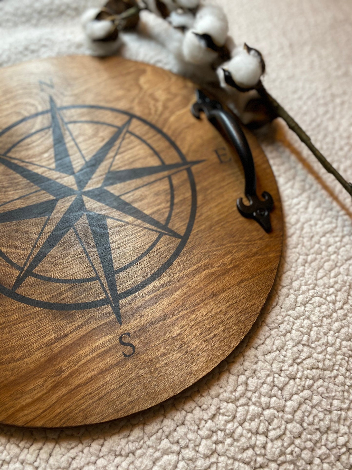 Cherry & Chestnut Wooden Serving Tray