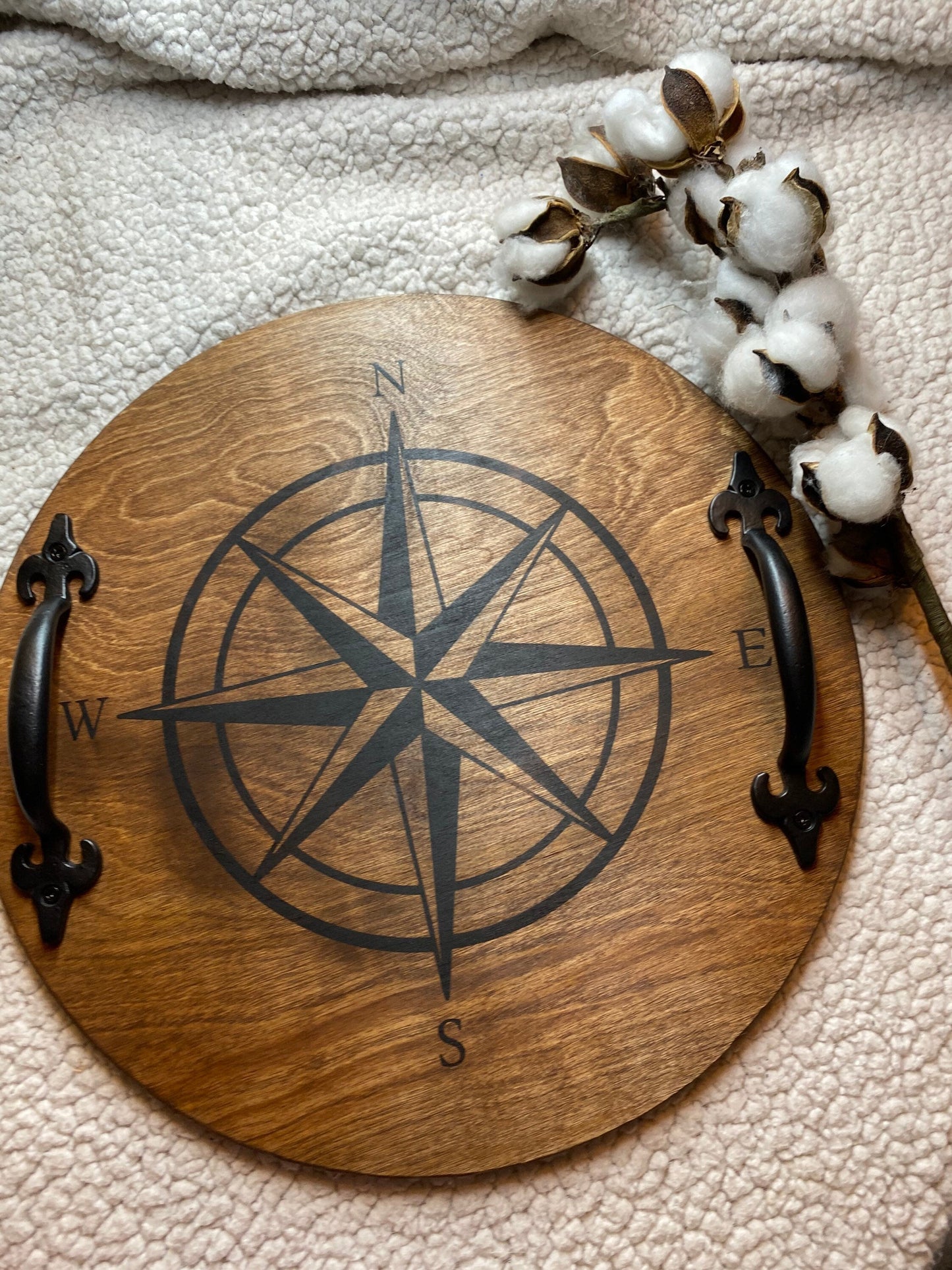 Cherry & Chestnut Wooden Serving Tray