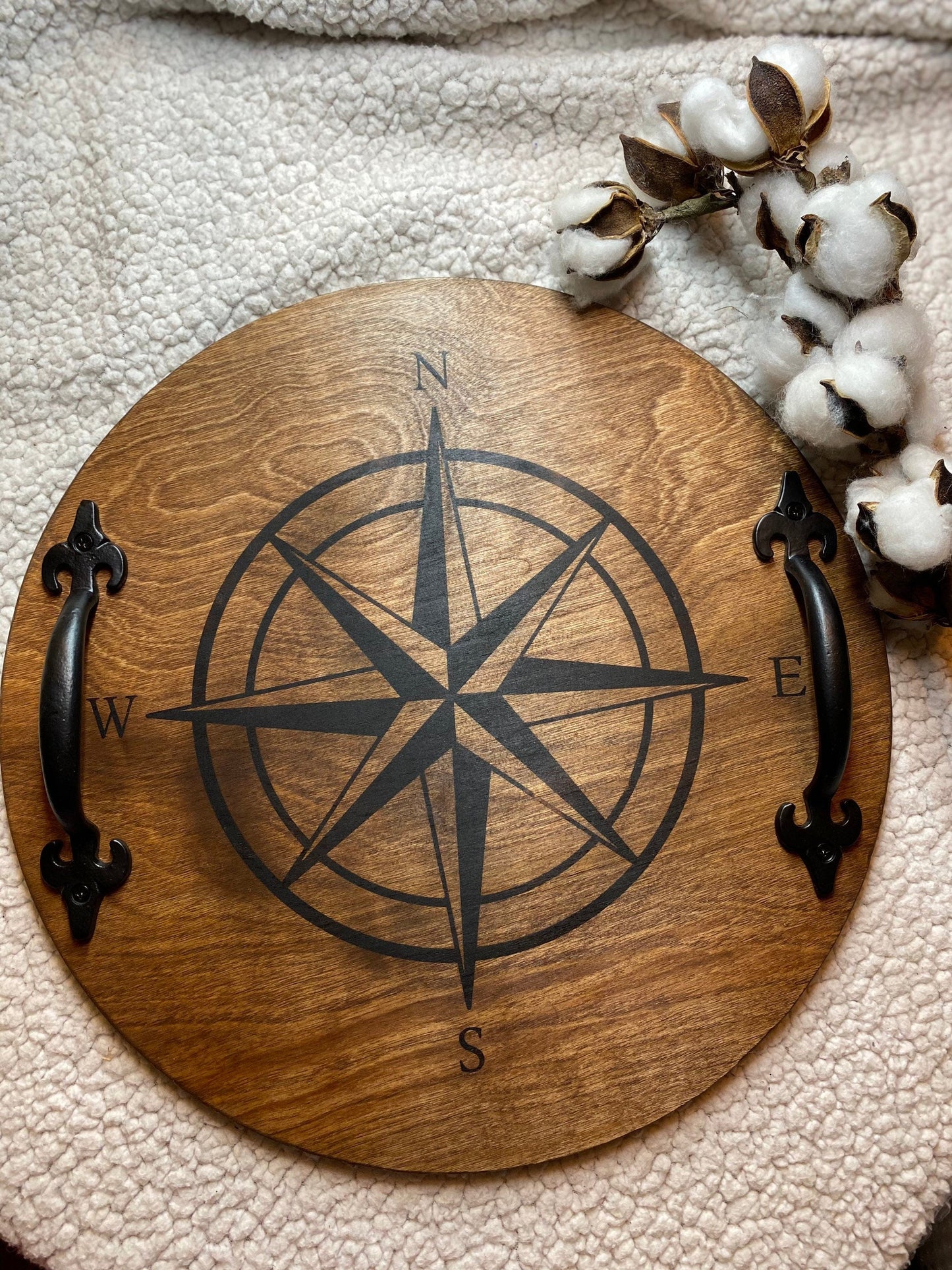 Cherry & Chestnut Wooden Serving Tray