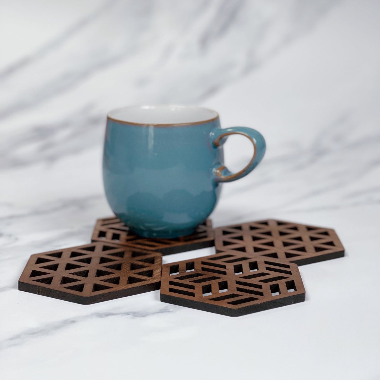 Upcycled Teak Wood Coasters