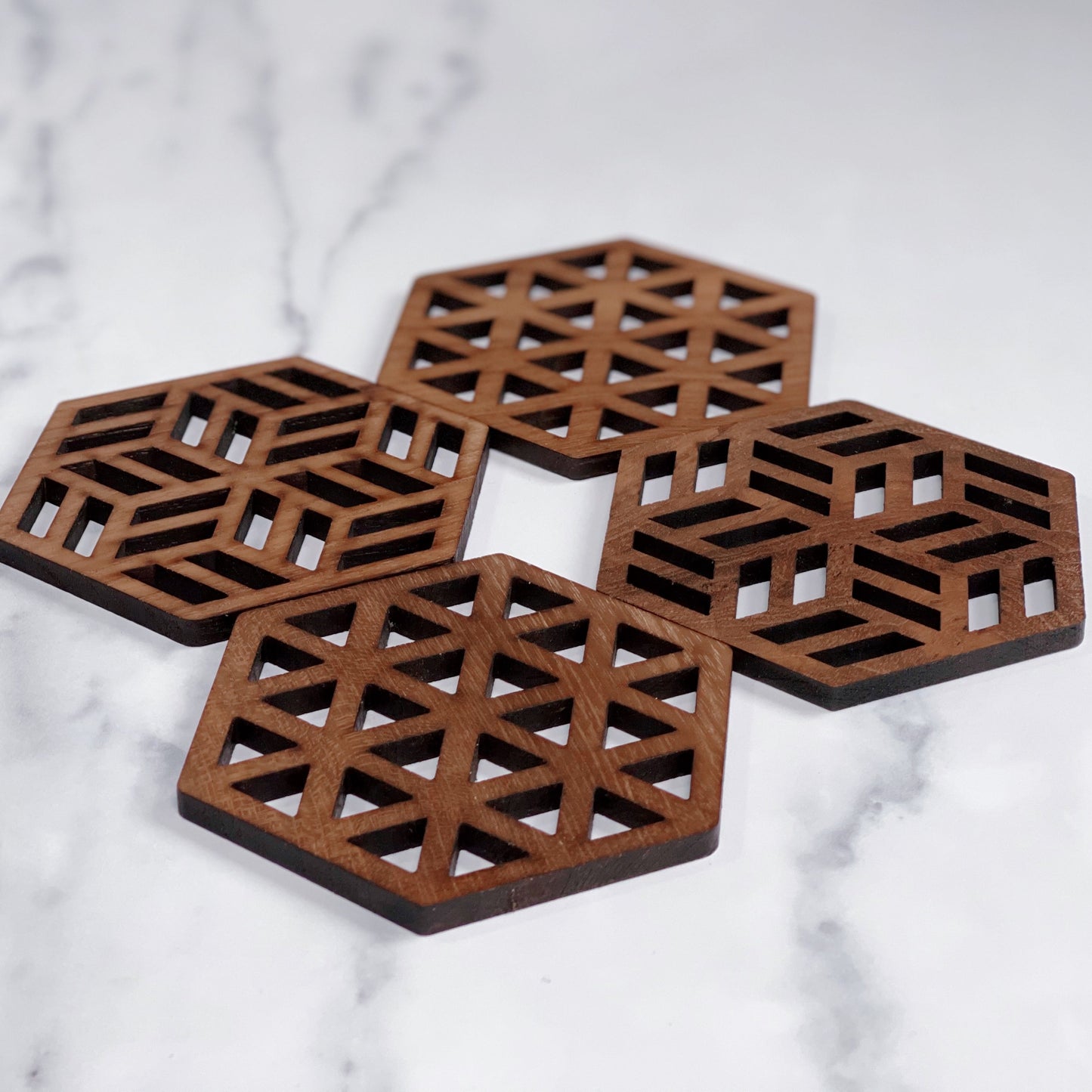 Upcycled Teak Wood Coasters