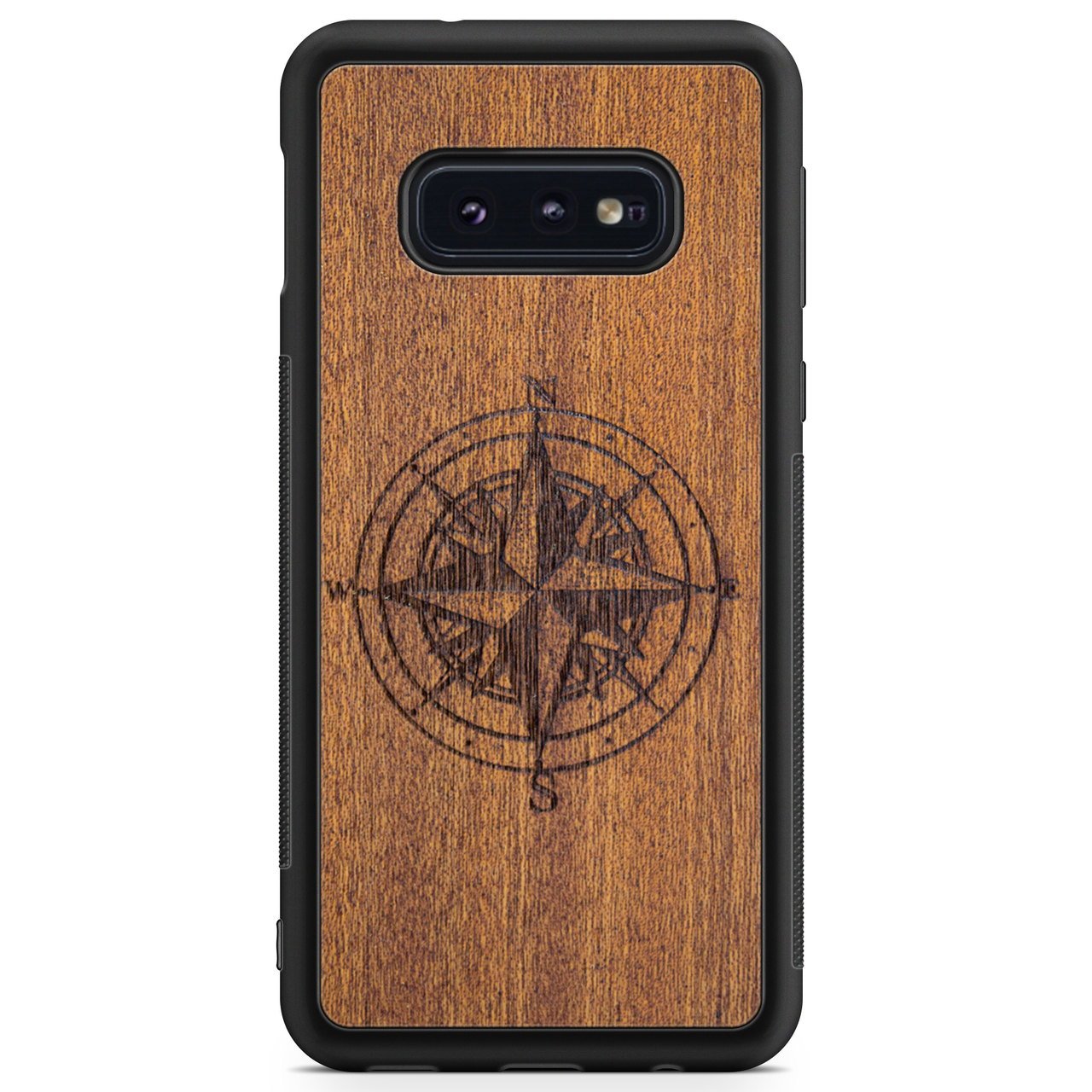 Mahogany Wood Compass Phone Case