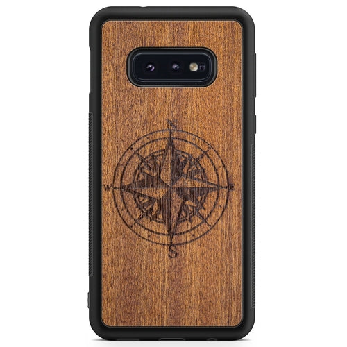 Mahogany Wood Compass Phone Case