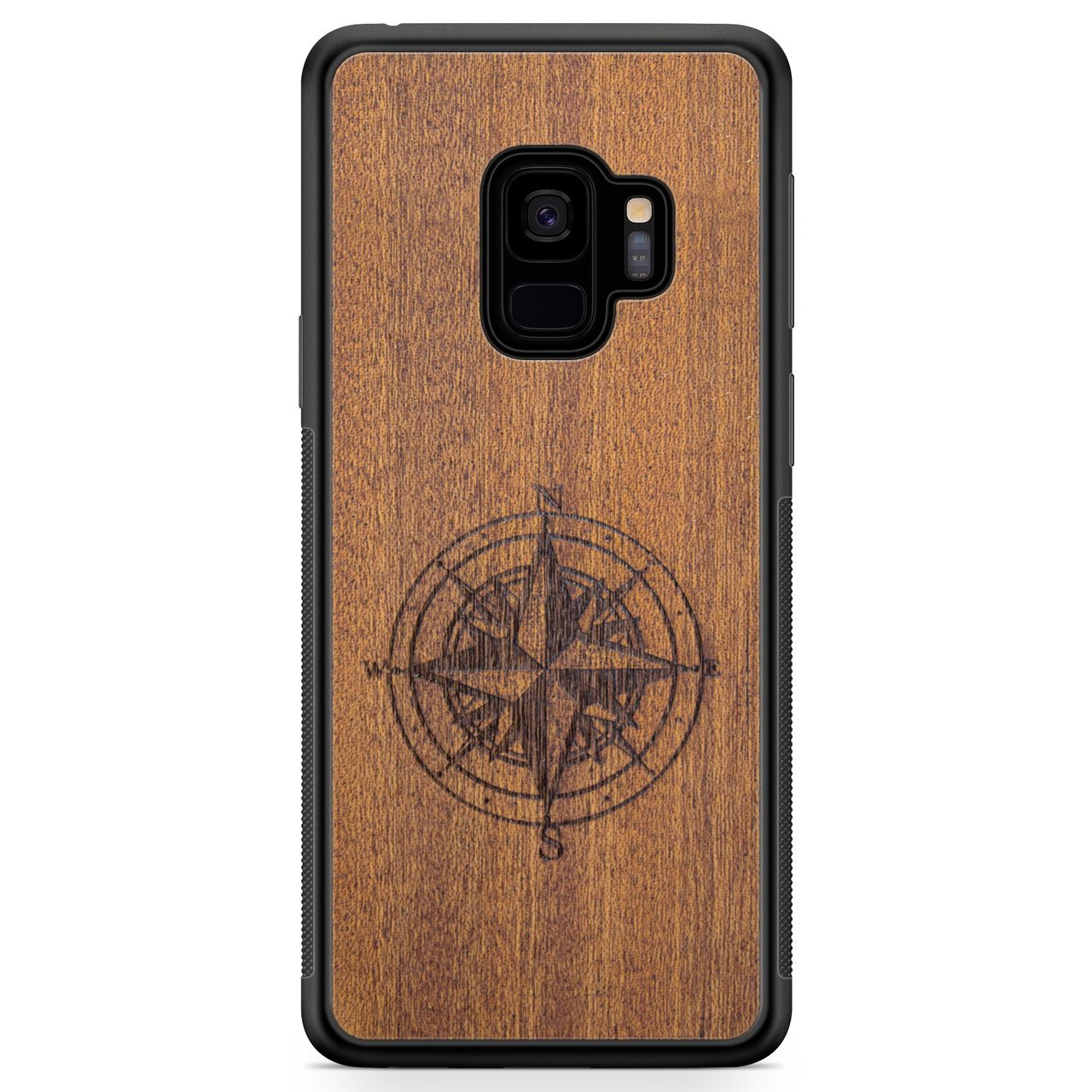 Mahogany Wood Compass Phone Case