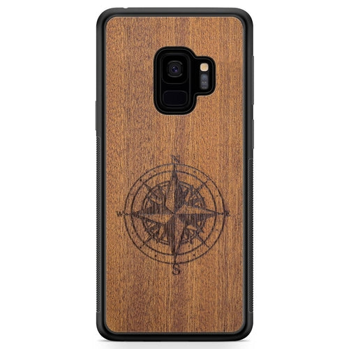 Mahogany Wood Compass Phone Case