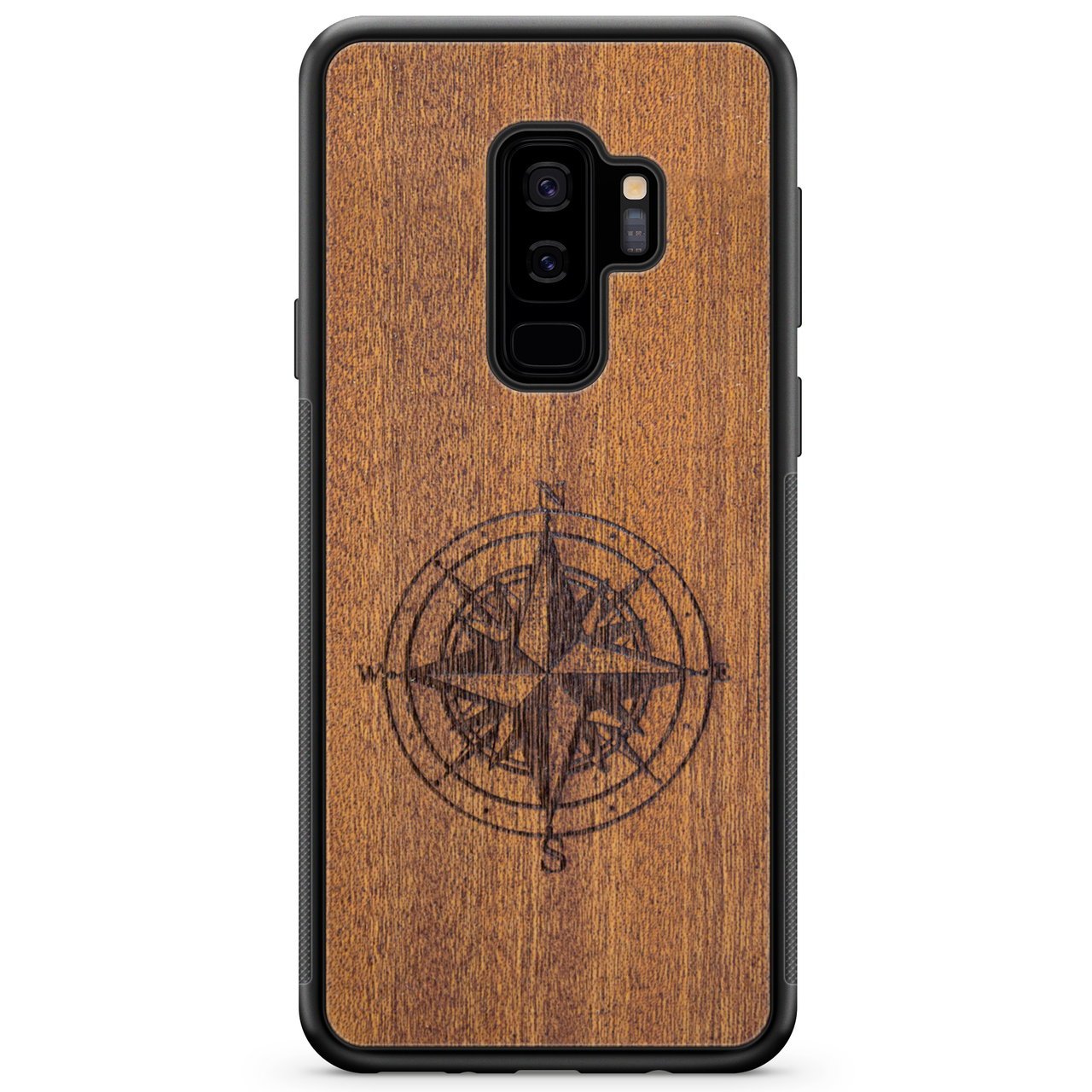 Mahogany Wood Compass Phone Case