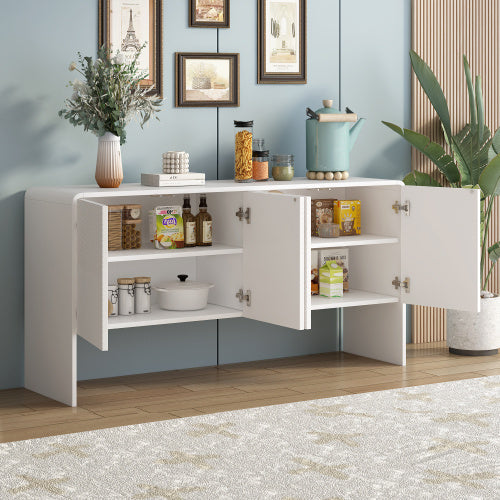 Minimalist Style Wooden Sideboard with 60-inch Storage