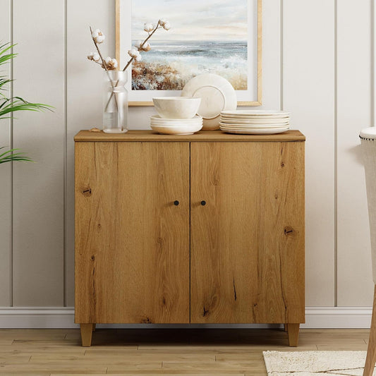 Modern Oak Brown 35" Sideboard