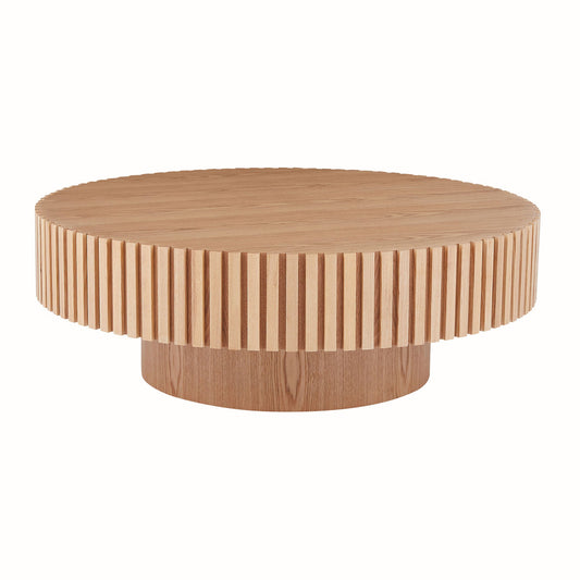 Round Wooden Accent Coffee Table