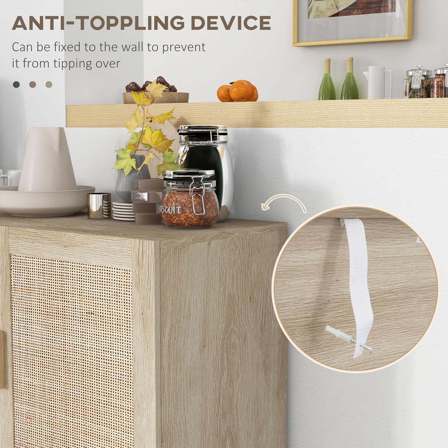 Wooden Coffee Bar Cabinet