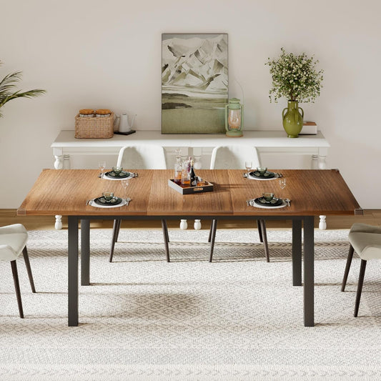 Extendable Modern Farmhouse Dining Room Table