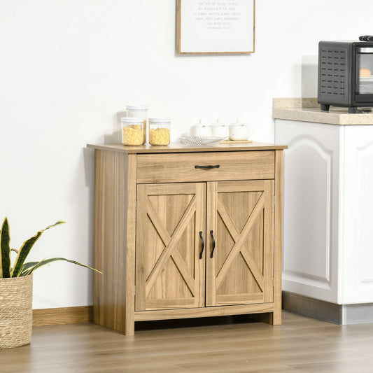 Wooden Farmhouse Barn Door Sideboard Buffet Storage Cabinet