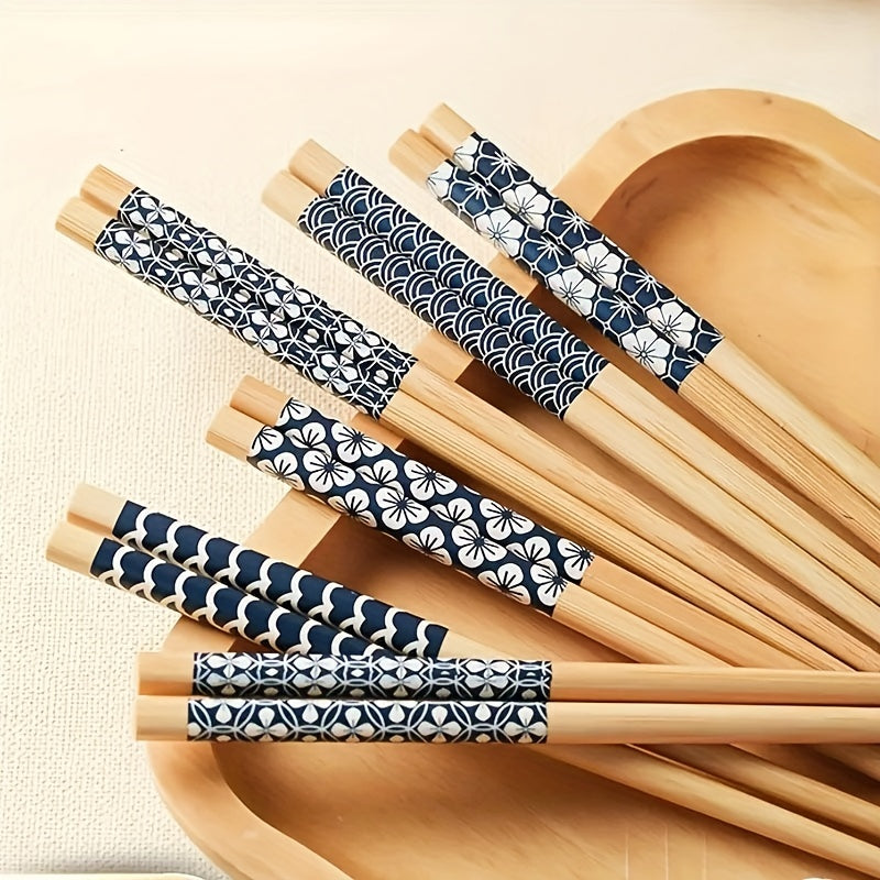 Premium Reusable Multicolor Nonslip Bamboo Chopsticks