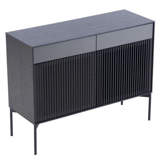 Mid Century Wooden Sideboard Buffet Table Storage Cabinet
