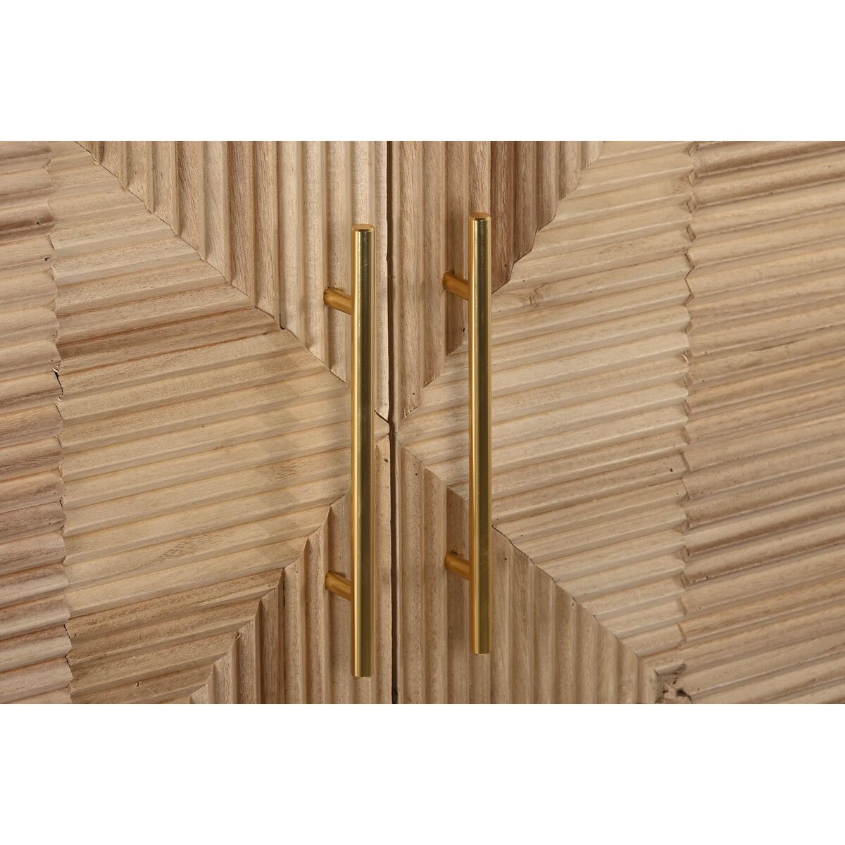 Golden Light Brown Scandi Wooden Cabinet