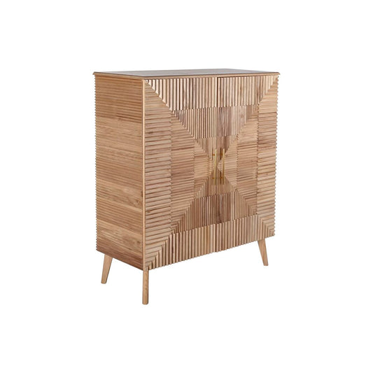 Golden Light Brown Scandi Wooden Cabinet