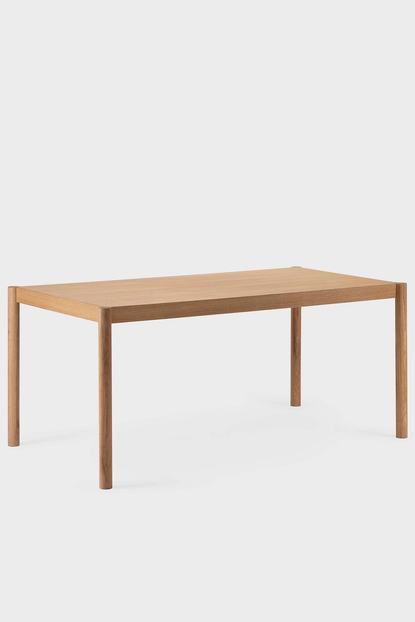 Solid Oak & Veneered Plywood Dining Table