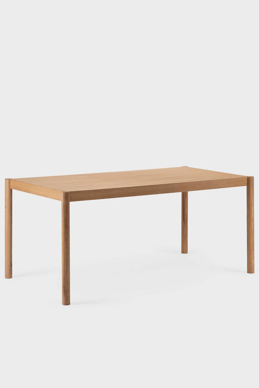 Solid Oak & Veneered Plywood Dining Table