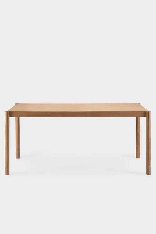 Solid Oak & Veneered Plywood Dining Table