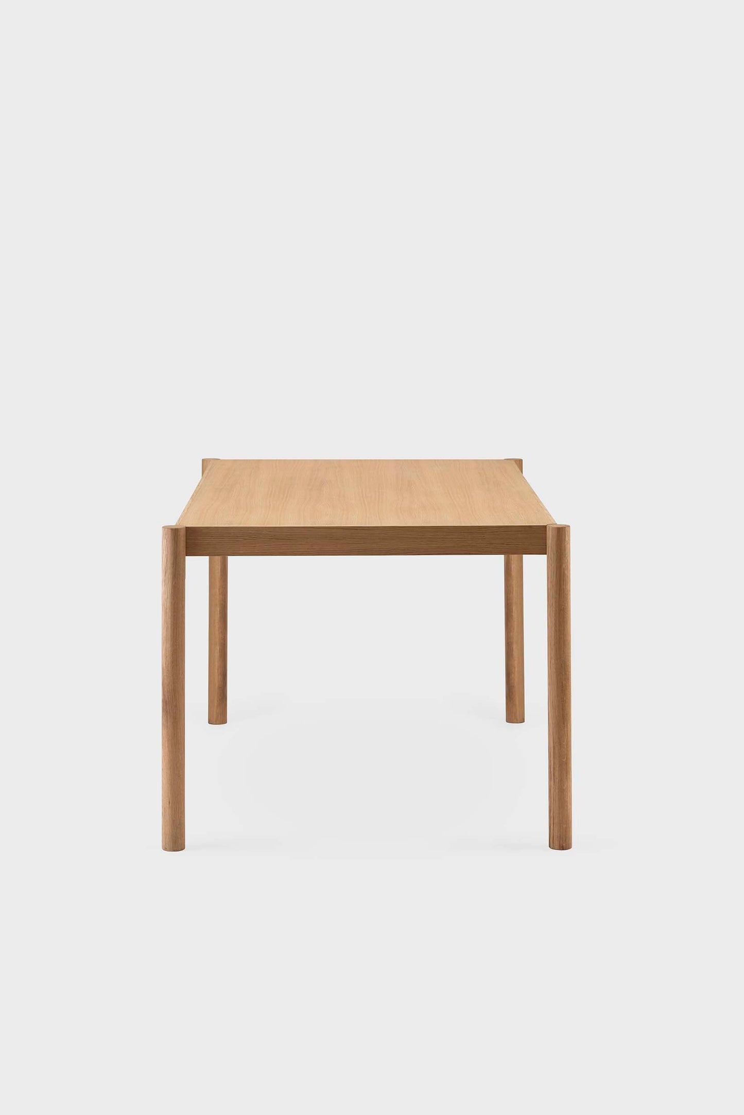 Solid Oak & Veneered Plywood Dining Table