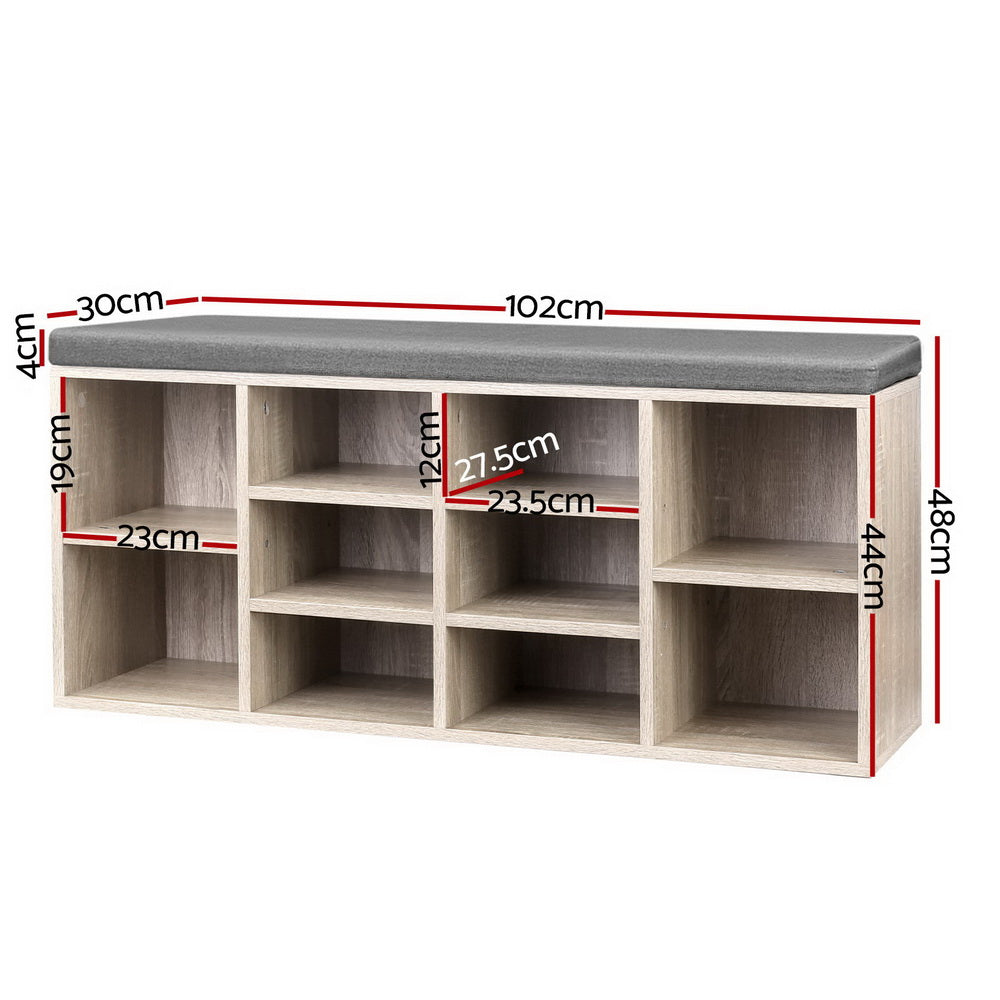 Artiss Bench Wooden Shoe Storage Rack