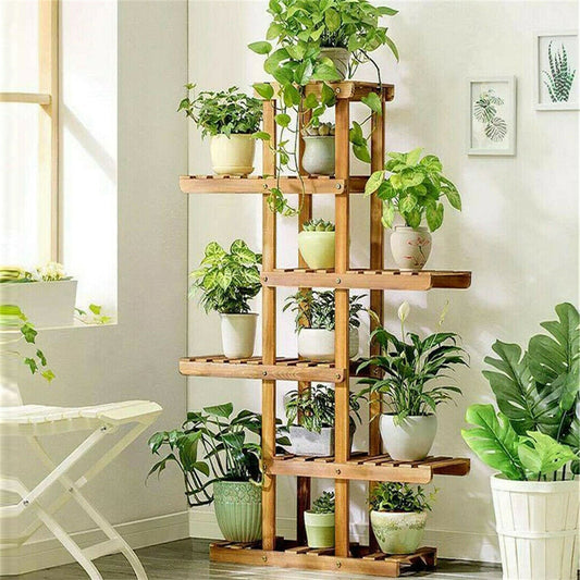 Six Tier Wooden Plant Home Decor Stand