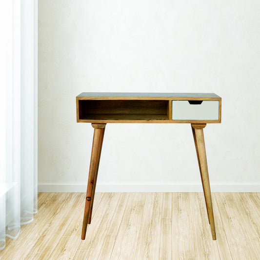 Solid Mango Wood Hand Desk with Hand Painted Drawer