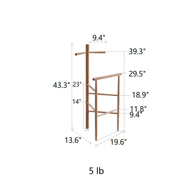 Ash Wood Freestanding Towel Rack